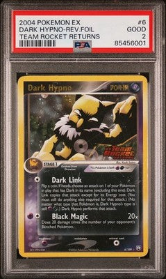 Pop 1 Dark Hypno-Rev.Foil PSA GOOD 2 Pokemon Ex Team Rocket Returns 6