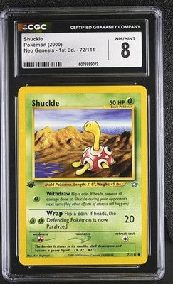 Shuckle CGC 8 Neo Genesis - 1st Ed. 72/111