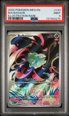 Bulbasaur PSA PSA MINT 9 Pokemon Meg En-Mega Evolution 133