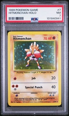 Hitmonchan-Holo PSA NM 7 1999 Pokemon Game 7