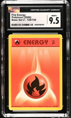 Fire Energy CGC MINT+ 9.5 Base Set 2 126/130