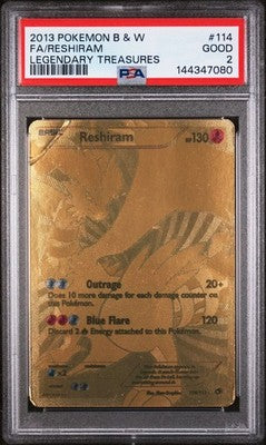 Fa/Reshiram PSA GOOD 2 Pokemon Black & White Legendary Treasures 114