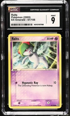 Ralts CGC 9 Ex Emerald 61/106
