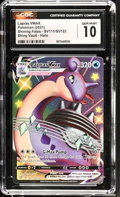 Lapras Vmax CGC GEM MINT 10 Shining Fates SV111/SV122