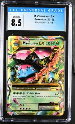 M Venusaur Ex CGC 8.5 Evolutionsn2/108