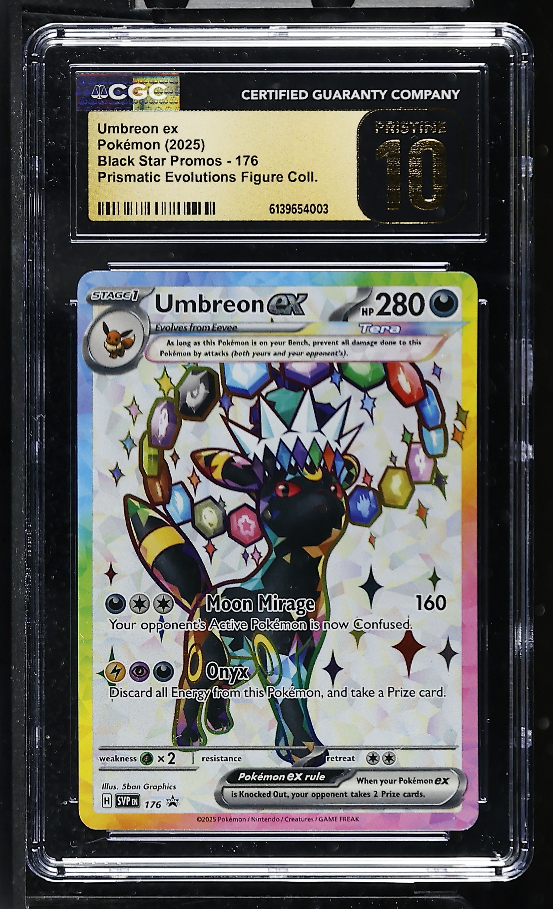 Umbreon Ex CGC PRISTINE 10 Black Star Promos 176