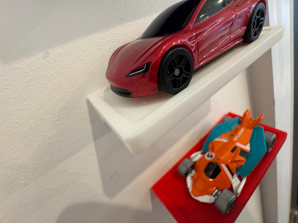 Floating Wall Shelf for Hot Wheels and Matchbox Cars | 1:64 Scale Diecast Display | Toy Car Mount Storage for Die-Cast Collectibles