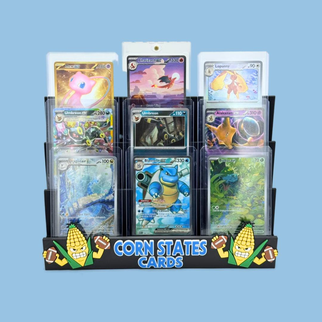 Custom Multi Tier Trading Card Stand Stadium | PSA Slabs Top Loaders Cardsaver | Whatnot TikTok eBay Live | Personalized TCG Pokémon Display