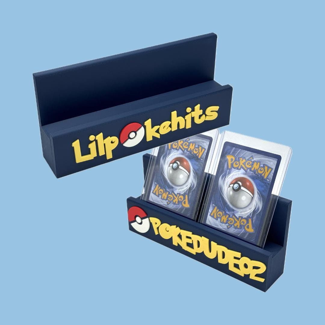 Custom TCG Display Stands | Personalized Card Holder | Whatnot TikTok eBay Live Breaker Stand | Fits PSA Top Loaders | One Piece Pokémon MTG