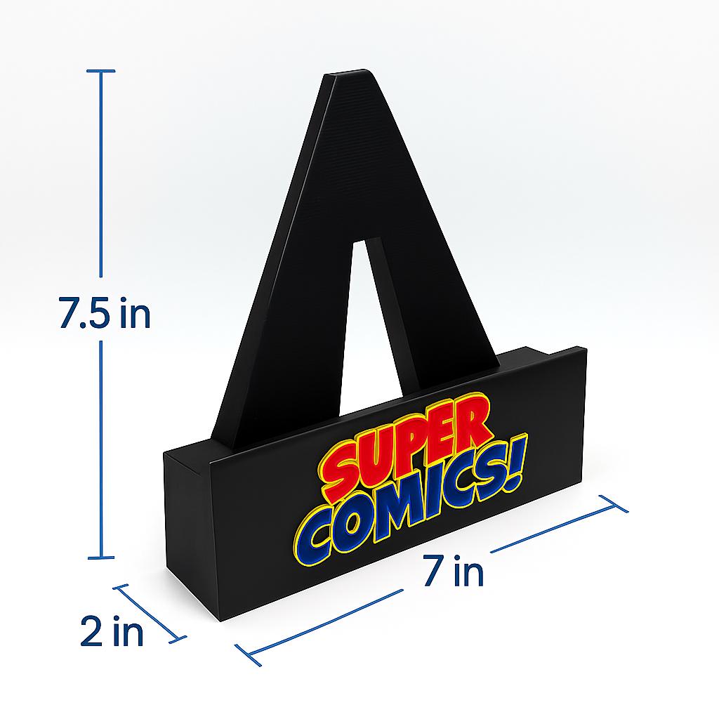 Custom Logo Comic Book Display Stand | 3DPrinted CGC/CBCS Slab Holder for Whatnot, TikTok & eBay Live Streams