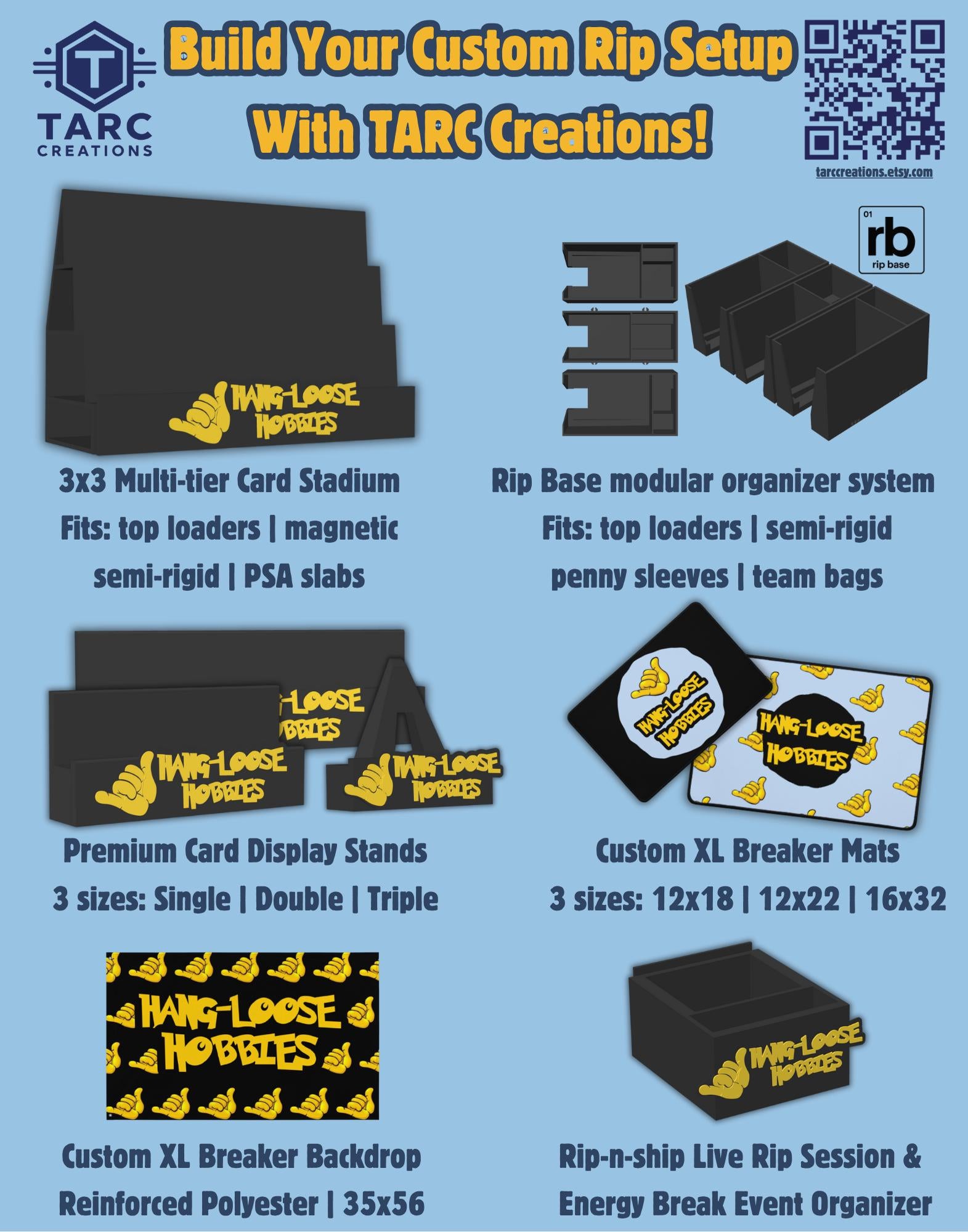 Energy Break Rip and Ship Organizer Sort Box Set for Live Stream | TCG Card Stand for Bulk and Hits | Whatnot TikTok eBay Live | Pokémon MTG