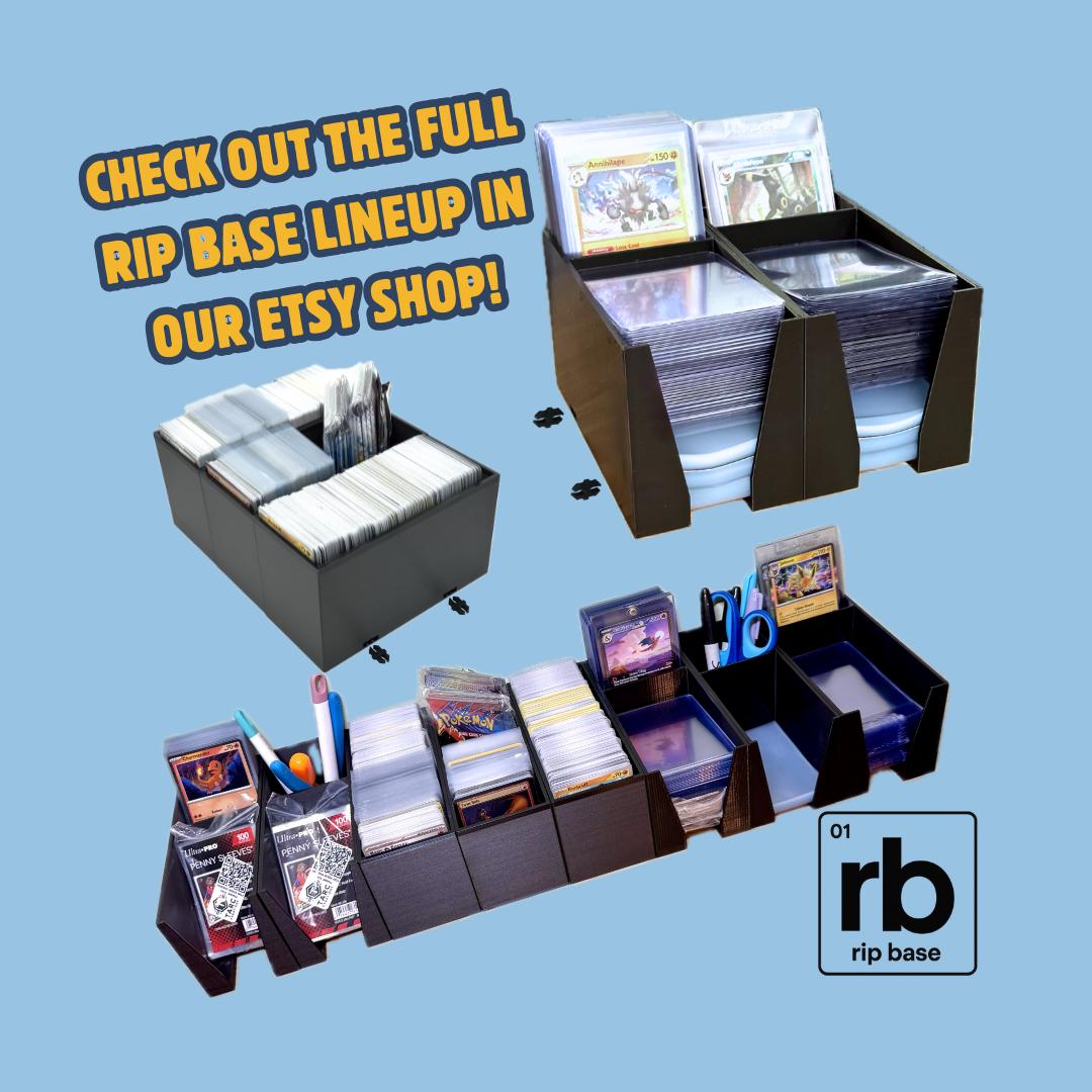 Portable TCG Sports Trading Cards Toploader Penny Sleeves Organizer | Magnetic Semi Rigid Sleeve Team Bag Storage Dispenser | Whatnot Tiktok