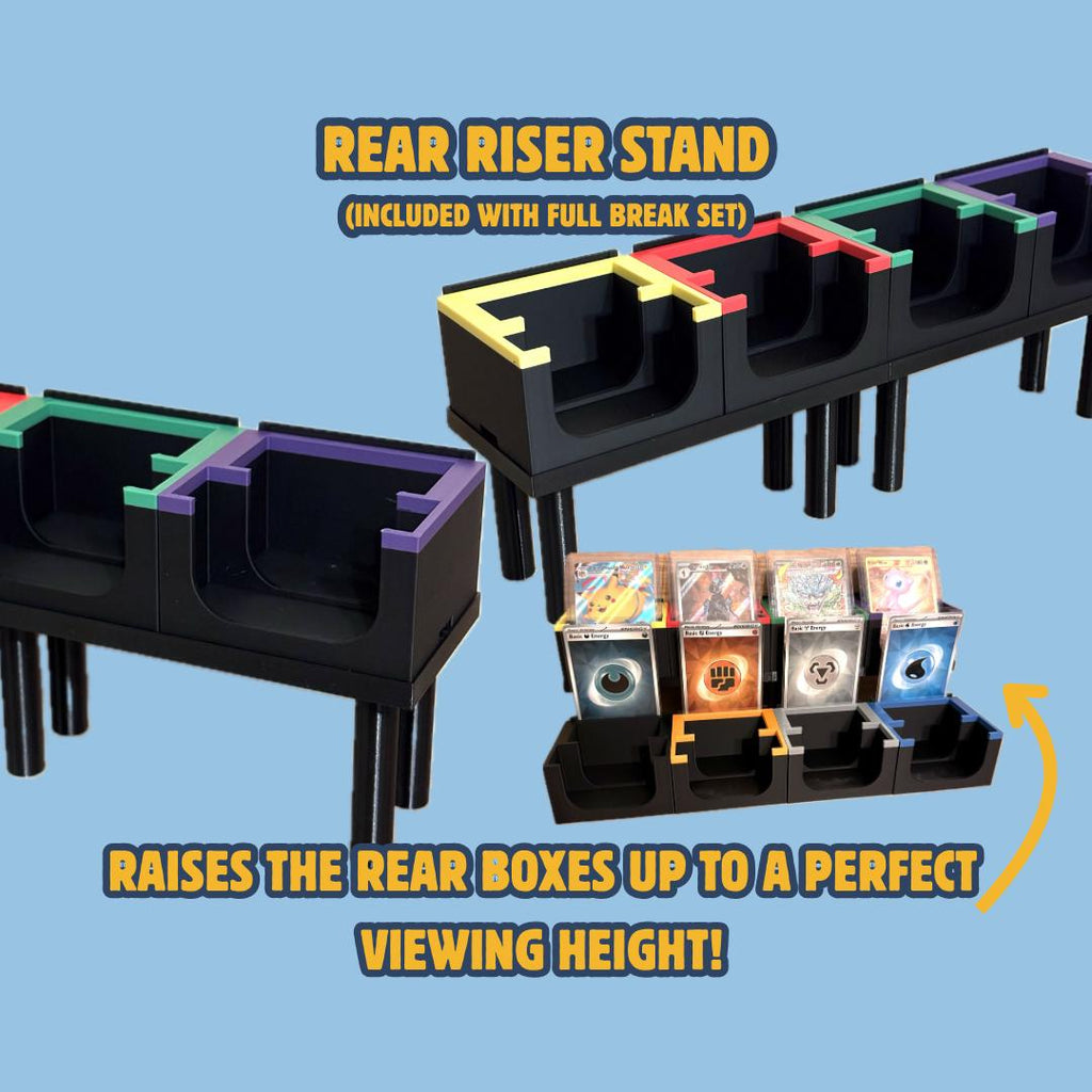 Energy Break Rip and Ship Organizer Sort Box Set for Live Stream | TCG Card Stand for Bulk and Hits | Whatnot TikTok eBay Live | Pokémon MTG